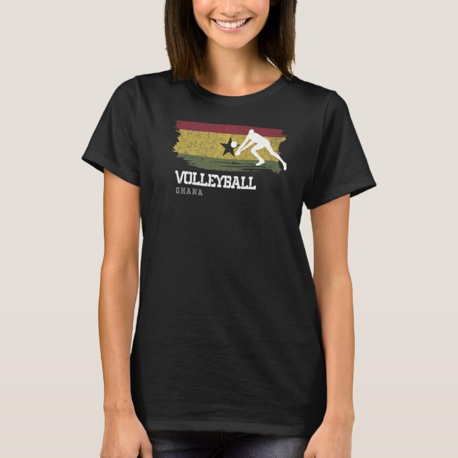 Camiseta Jogador de Bandeiras do Gana de Voleibol (Frente)