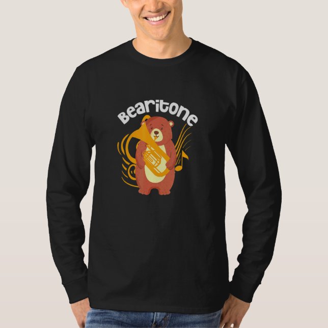 Camiseta Jogador de Baritone Bear Bearitone Baritone Euphon (Frente)