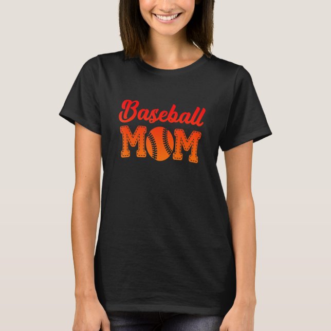 Camiseta Jogador de Baseball Mãe Pitcher Greve com Beisebol (Frente)