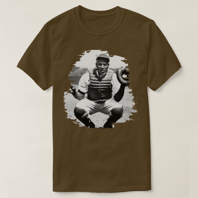 Camiseta Jogador de basebol da Liga Negra de Josh Gibson (Frente do Design)