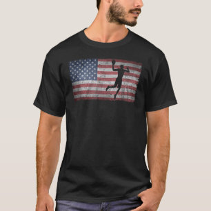 Camiseta Jogador de Basquete Americano Gráfico Distressed R
