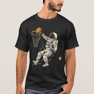 Camiseta Jogador de Basquete Astronauta Enterrada de Basque