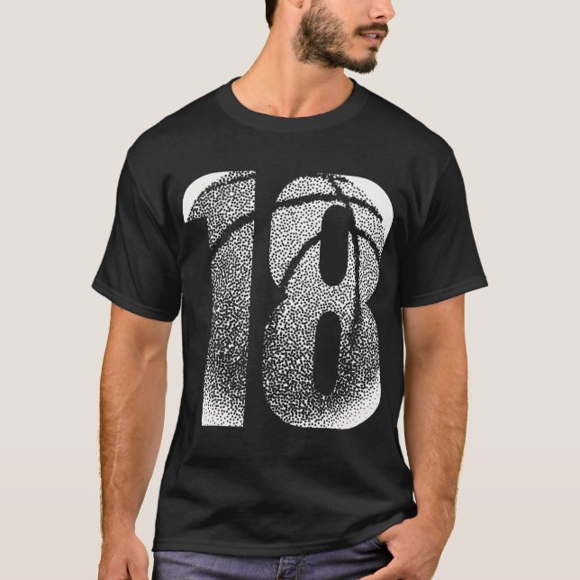 Camiseta Jogador de Basquete Birthday Boy 18 (Frente)