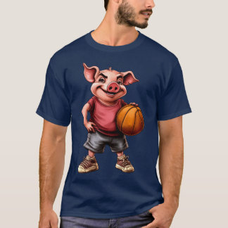 Camiseta Jogador de Basquete/Camiseta de Porco de Basquete