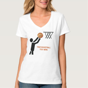 Camiseta Jogador de basquete com bola personalizada