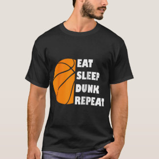 Camiseta Jogador de basquete comeu Dunk Repetindo Tee Baseb