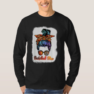 Camiseta Jogador de basquete da mamãe Messy Bun Mama Jogado