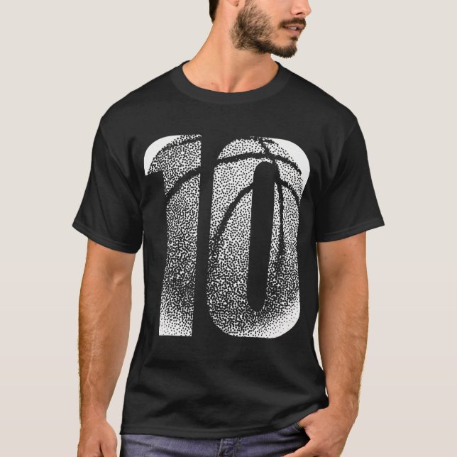 Camiseta Jogador de basquete de Aniversário 10 (Frente)