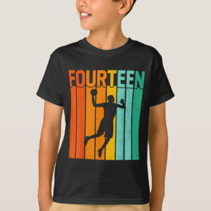 Camiseta Jogador de basquete de aniversário de quatorze ano