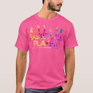 Camiseta Jogador de Basquete de Aquarela