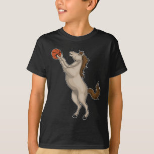 Camiseta Jogador de basquete de cavalos