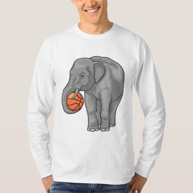 Camiseta Jogador de basquete de elefante (Frente)