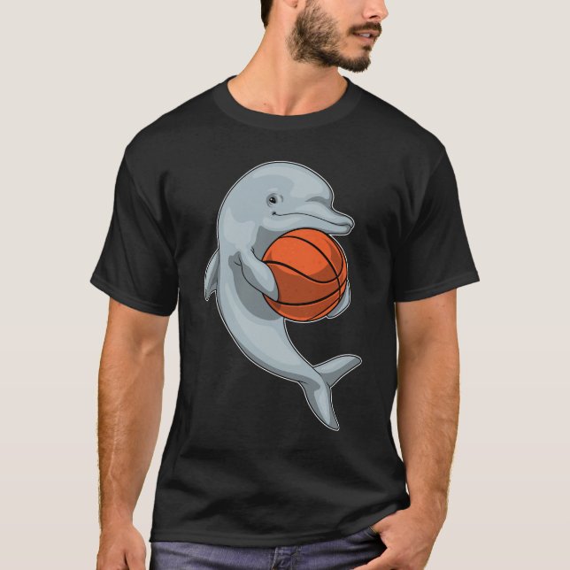 Camiseta Jogador de basquete de golfinho (Frente)