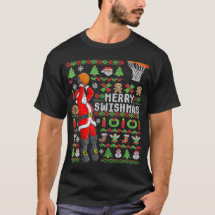 Camiseta Jogador de Basquete de Natal Slam Dunk Ugly S