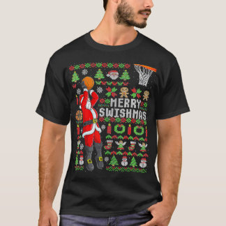 Camiseta Jogador de Basquete de Natal Slam Dunk Ugly S