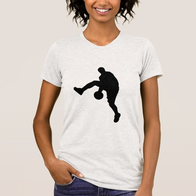Camiseta Jogador de basquete de pop Art Silhouket (Frente)