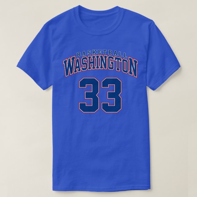 Camiseta Jogador de Basquete de Washington Número 6 (Frente do Design)