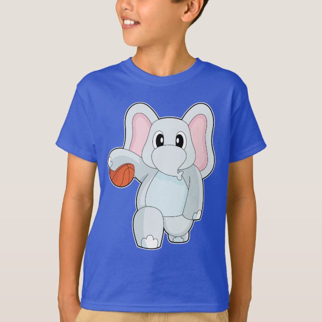 Camiseta Jogador de basquete Elefante Basquete (Frente)