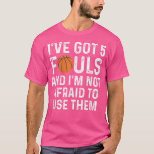Camiseta Jogador de Basquete Engraçado - Hoops 5 Fouds