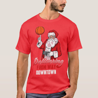 Camiseta Jogador de Basquete Engraçado no Natal
