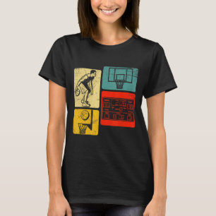 Camiseta jogador de basquete esportivo vintage meninos home