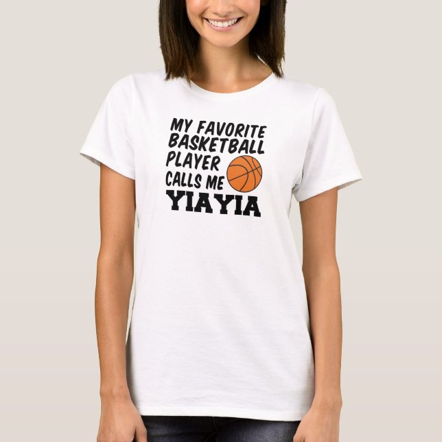 Camiseta Jogador de Basquete Favorito Me Chama Yia Yia (Frente)