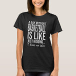 Camiseta Jogador de basquete, Funny Dando Presente<br><div class="desc">Você adora basquete. Seu esporte não é apenas um hobby,  é uma paixão. Legal presente para a próxima competição! Um Dia sem Basquete é como brincar...  Não faço ideia.</div>