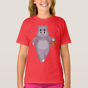 Camiseta Jogador de Basquete Hipopótamo Basquete
