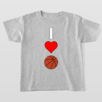 Jogador de basquete I Love/Heart Basball de menina