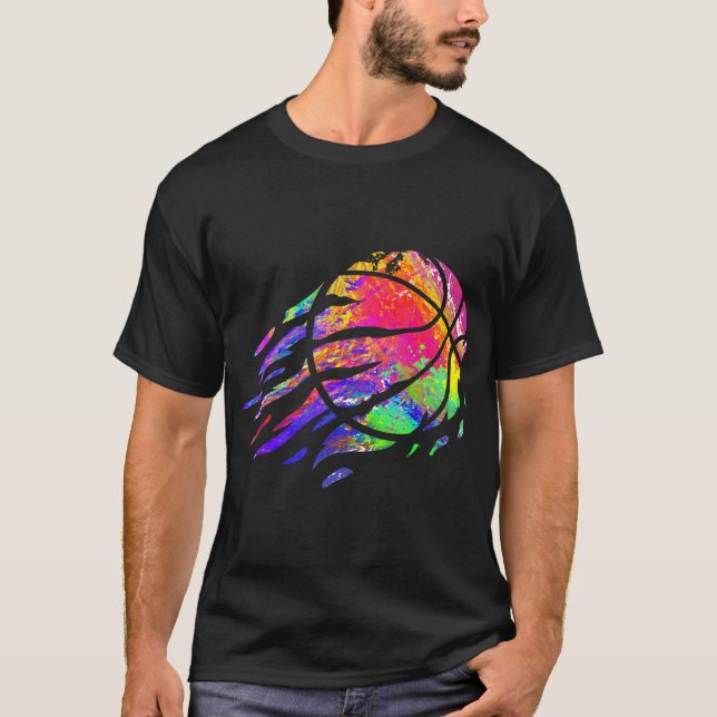 Camiseta Jogador de basquete jogador de basquetebol no basq (Frente)