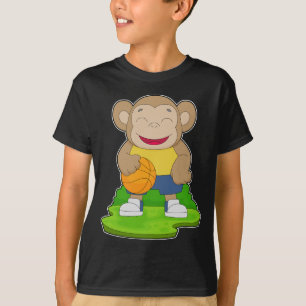 Camiseta Jogador de basquete macaco Basquete
