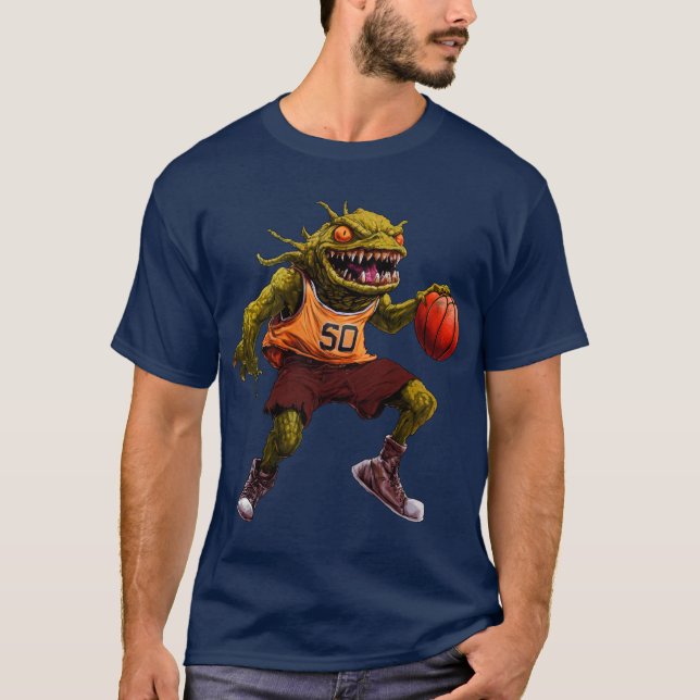 Camiseta Jogador de basquete monstro / T-S monstro de basqu (Frente)