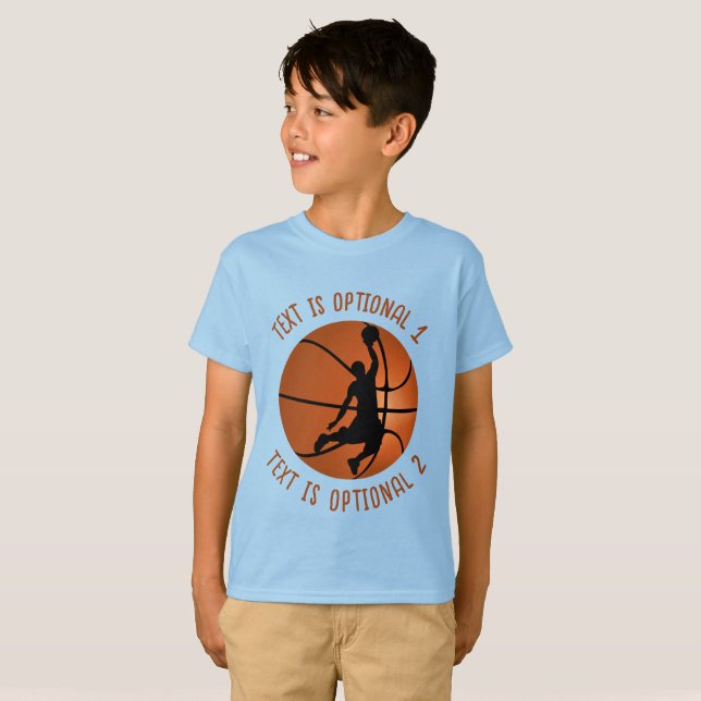 Camiseta Jogador de basquete no basquete (Frente Completa)