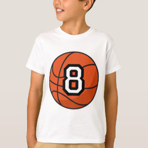 Camiseta Jogador de Basquete Número 8 Presente