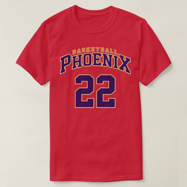 Camiseta Jogador de Basquete Phoenix Número 22 (Frente do Design)