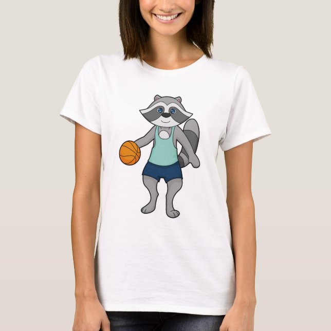 Camiseta Jogador de basquete Racoon (Frente)