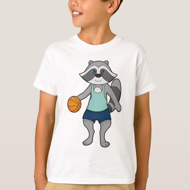 Camiseta Jogador de basquete Racoon (Frente)