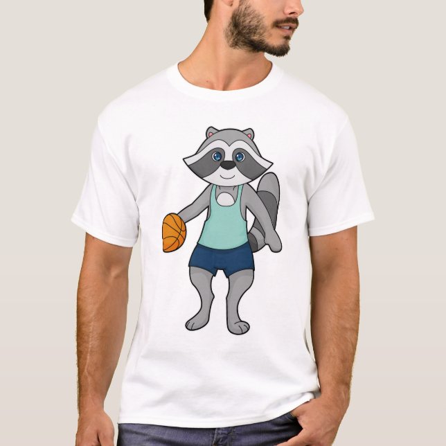 Camiseta Jogador de basquete Racoon (Frente)
