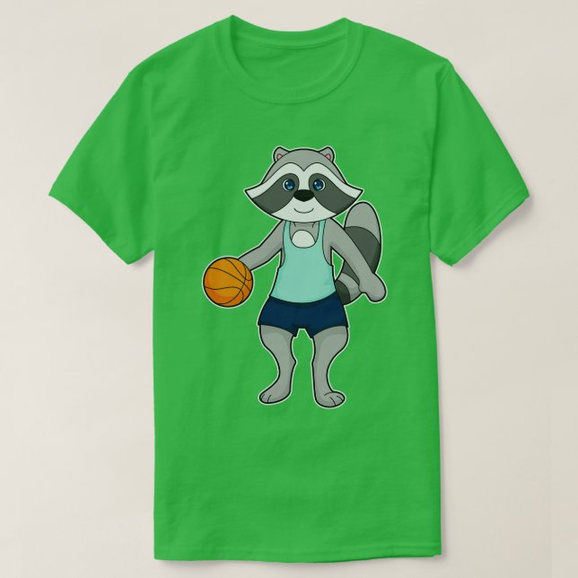 Camiseta Jogador de basquete Racoon (Frente do Design)