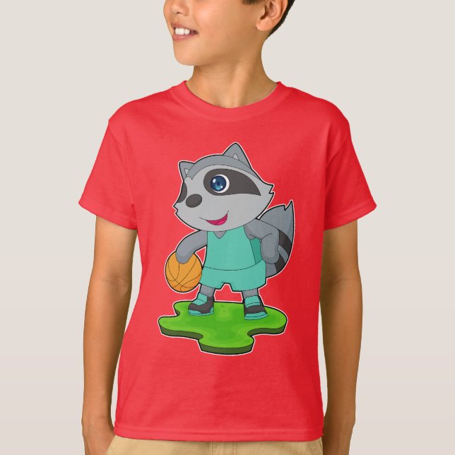 Camiseta Jogador de basquete Racoon (Frente)