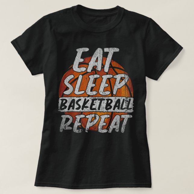 Camiseta Jogador de basquete repetitivo de basquetebol no S (Frente do Design)