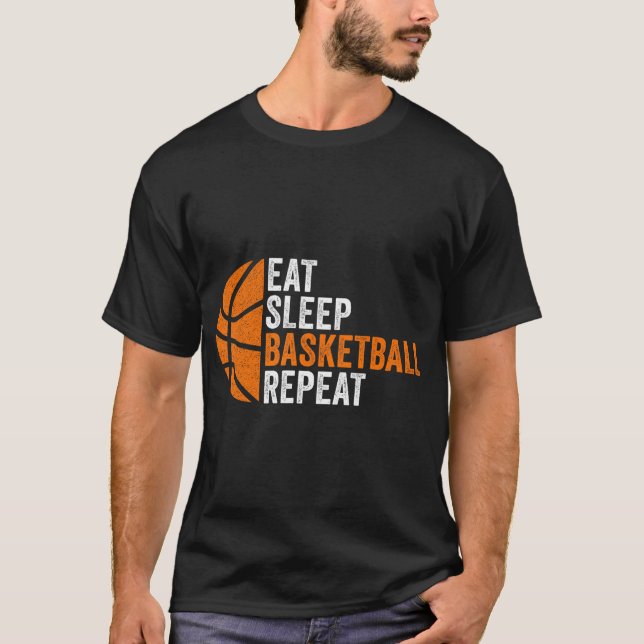 Camiseta Jogador de basquete repetitivo de basquetebol no S (Frente)