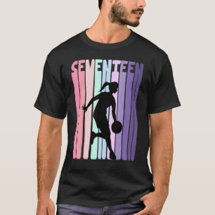 Camiseta Jogador de Basquete Retro Aniversário de 17 Anos 1
