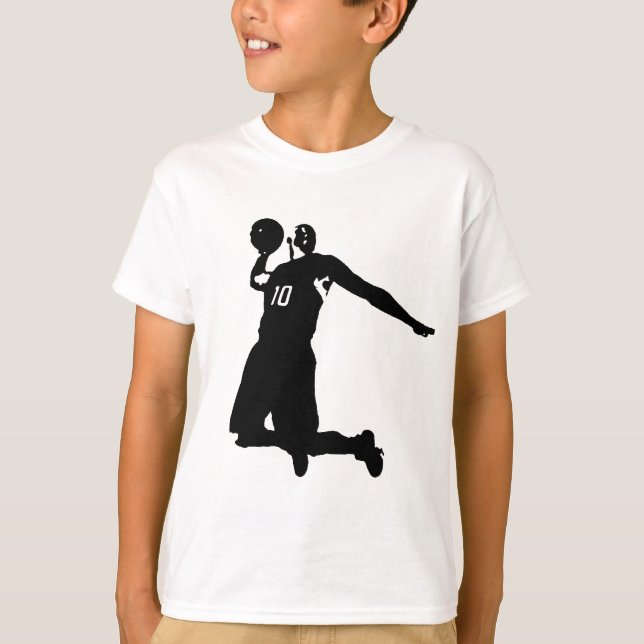 Camiseta Jogador de basquete Silhouette (Frente)