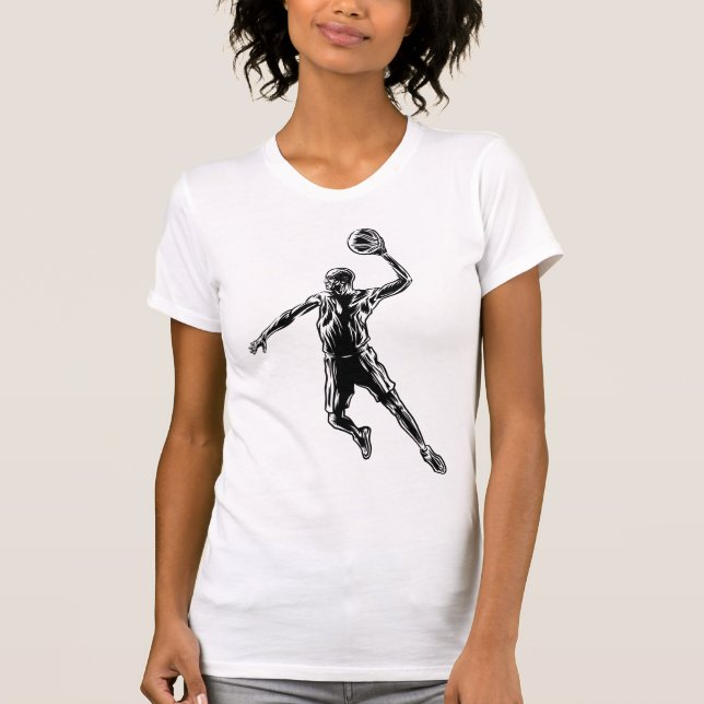 Camiseta Jogador de basquete Slam Dunk Dark Design (Frente)