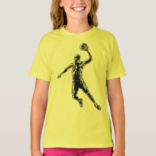 Camiseta Jogador de basquete Slam Dunk Dark Design
