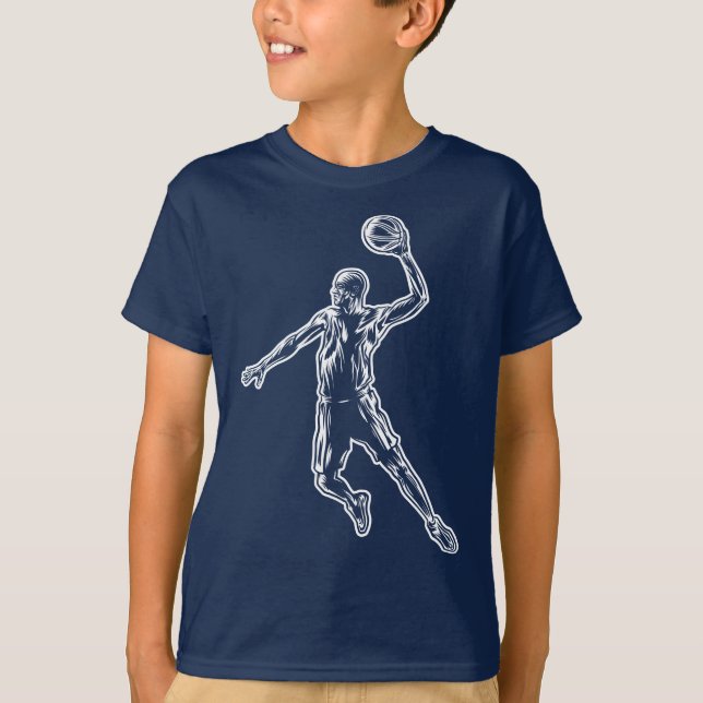 Camiseta Jogador de basquete Slam Dunk Light Design (Frente)