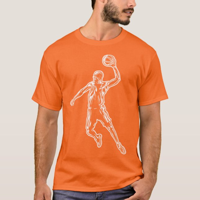 Camiseta Jogador de basquete Slam Dunk Light Design (Frente)