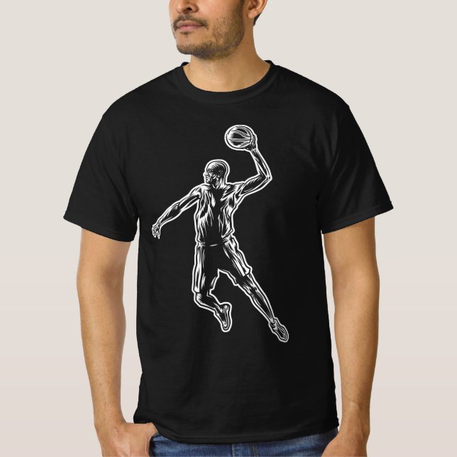 Camiseta Jogador de basquete Slam Dunk Light Design (Frente)