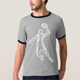 Camiseta Jogador de basquete Slam Dunk Light Design